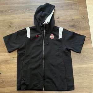 Short sleeve Nike Ohio State zip up hoodie XXL.